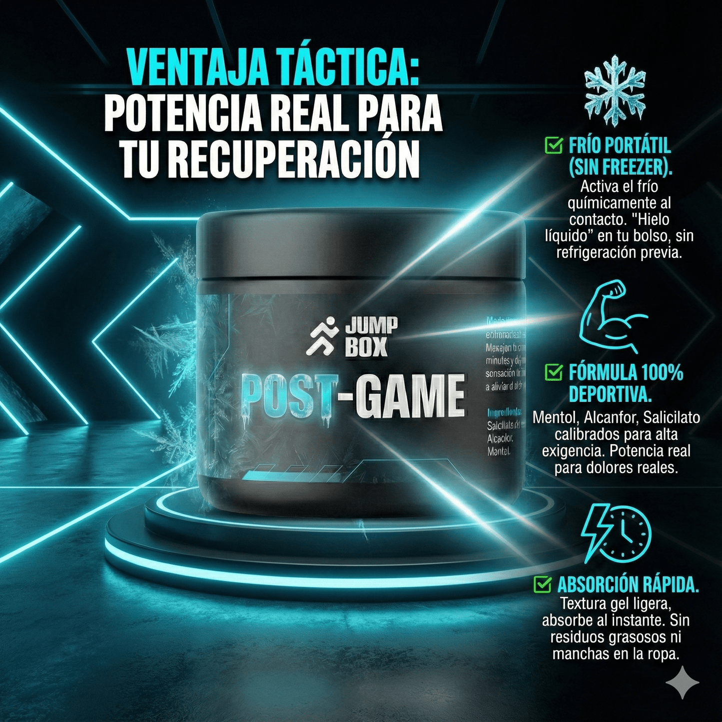 POST-GAME: Gel de Recuperación Muscular - Jump-Box Arg