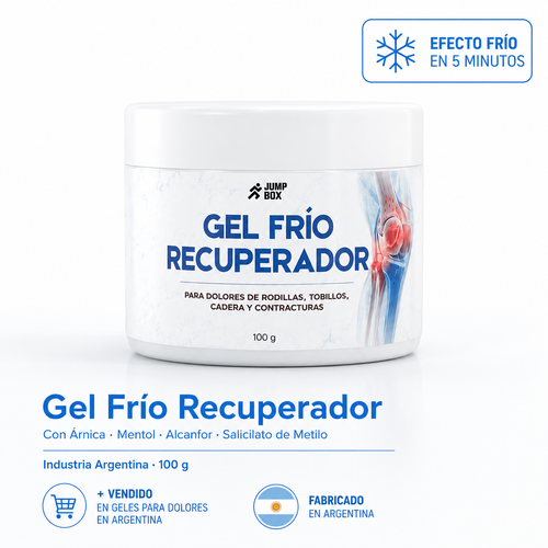 Gel Frío Recuperador Para Dolores Articulares y Musculares 100g.