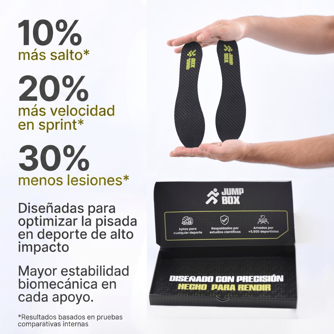 Plantillas 100% Fibra de Carbono para Amantes del Deporte - Nico de Jump Box