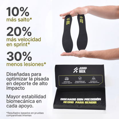Plantillas 100% Fibra de Carbono para Amantes del Deporte - Nico de Jump Box