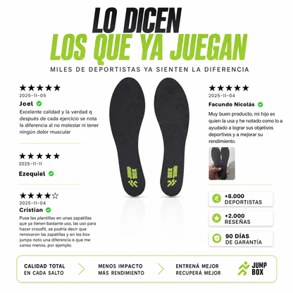 Plantillas 100% Fibra de Carbono para Amantes del Deporte - Nico de Jump Box