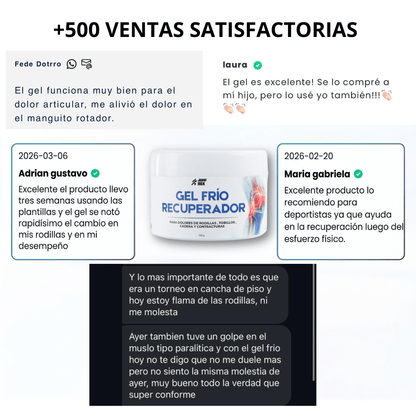Gel Frío Recuperador Para Dolores Articulares y Musculares 100g. - Nico de Jump Box