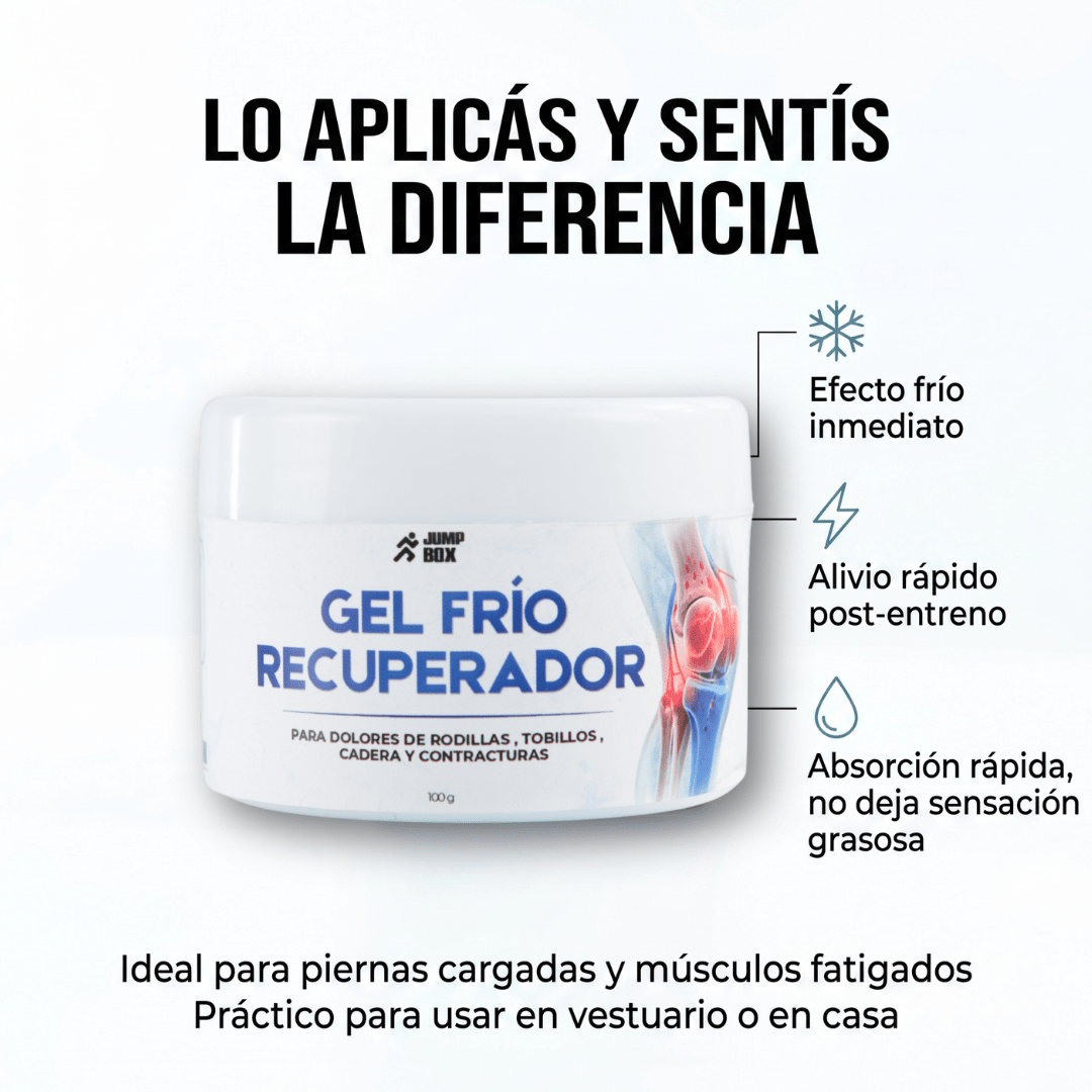 Gel Frío Recuperador Para Dolores Articulares y Musculares 100g. - Nico de Jump Box