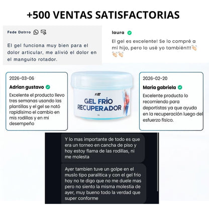 Gel Frío Recuperador Para Dolores Articulares y Musculares 50g - Nico de Jump Box