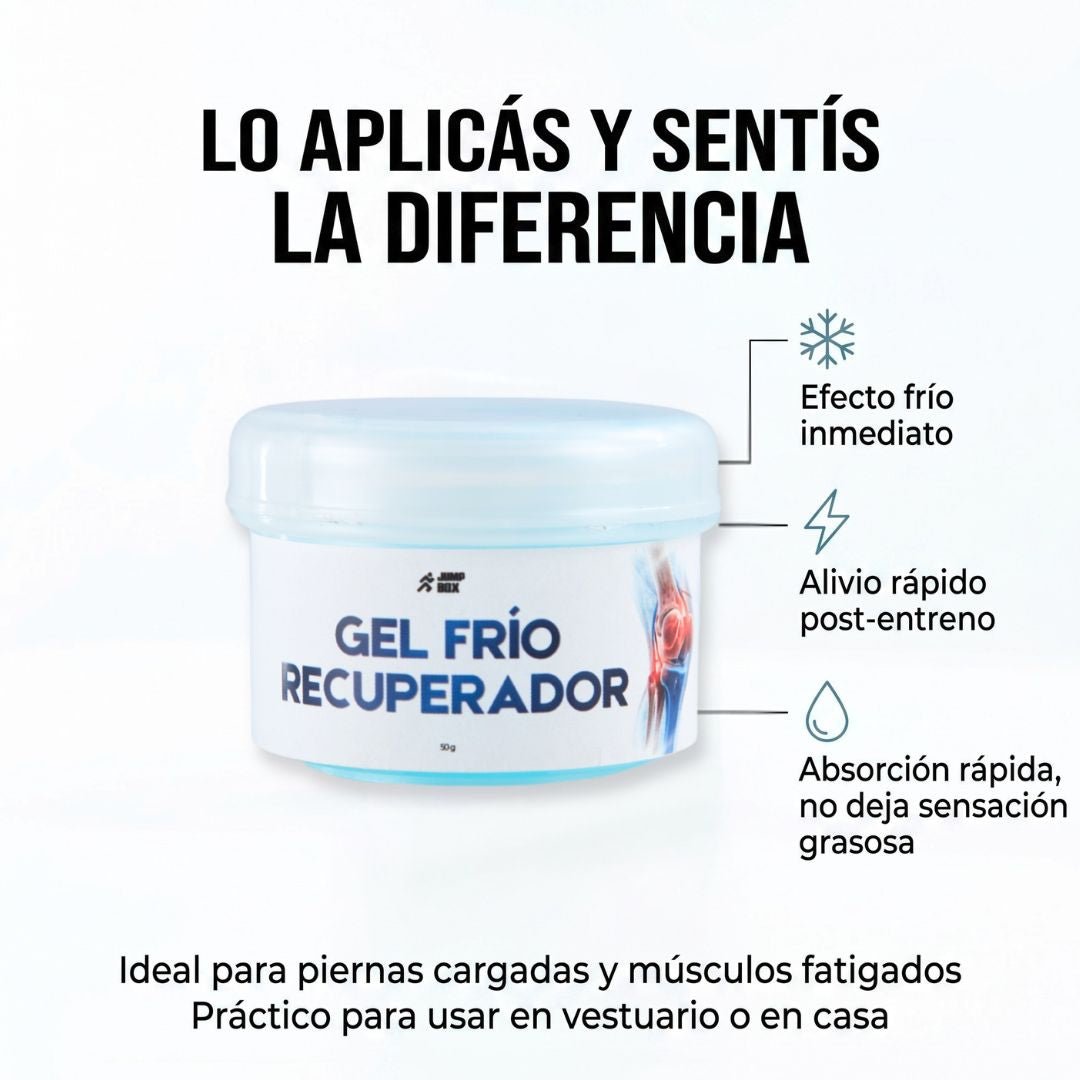 Gel Frío Recuperador Para Dolores Articulares y Musculares 50g - Nico de Jump Box