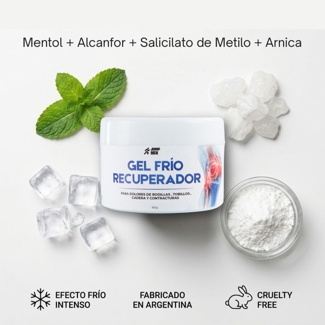 Gel Frío Recuperador Para Dolores Articulares y Musculares 100g.