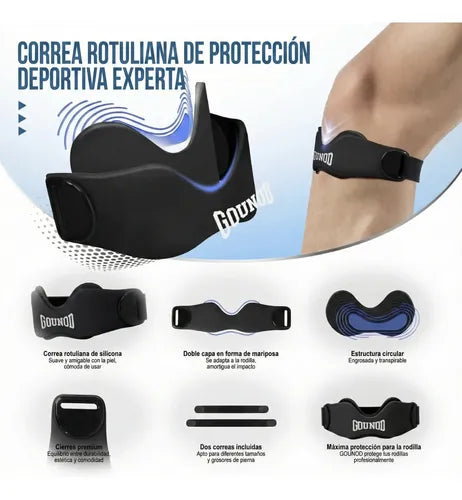 Rodillera Rotuliano Reforzada Deportiva - Jump Box & Gounod FAVO