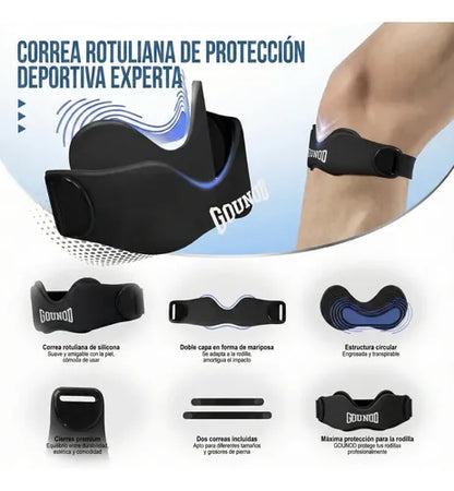 Rodillera Rotuliano Reforzada Deportiva - Jump Box & Gounod FAVO
