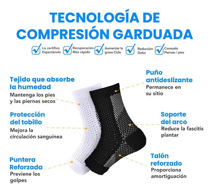 Media de Compresión Corta con Soporte de Arco y Tobillo - Nico de Jump Box