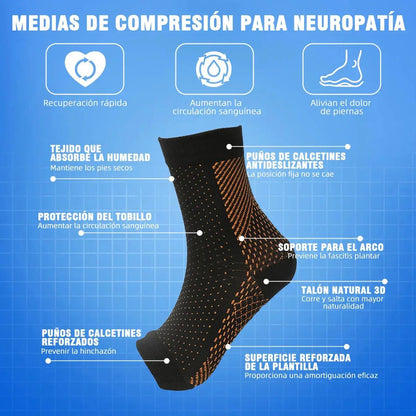 Media de Compresión Corta con Soporte de Arco y Tobillo - Nico de Jump Box