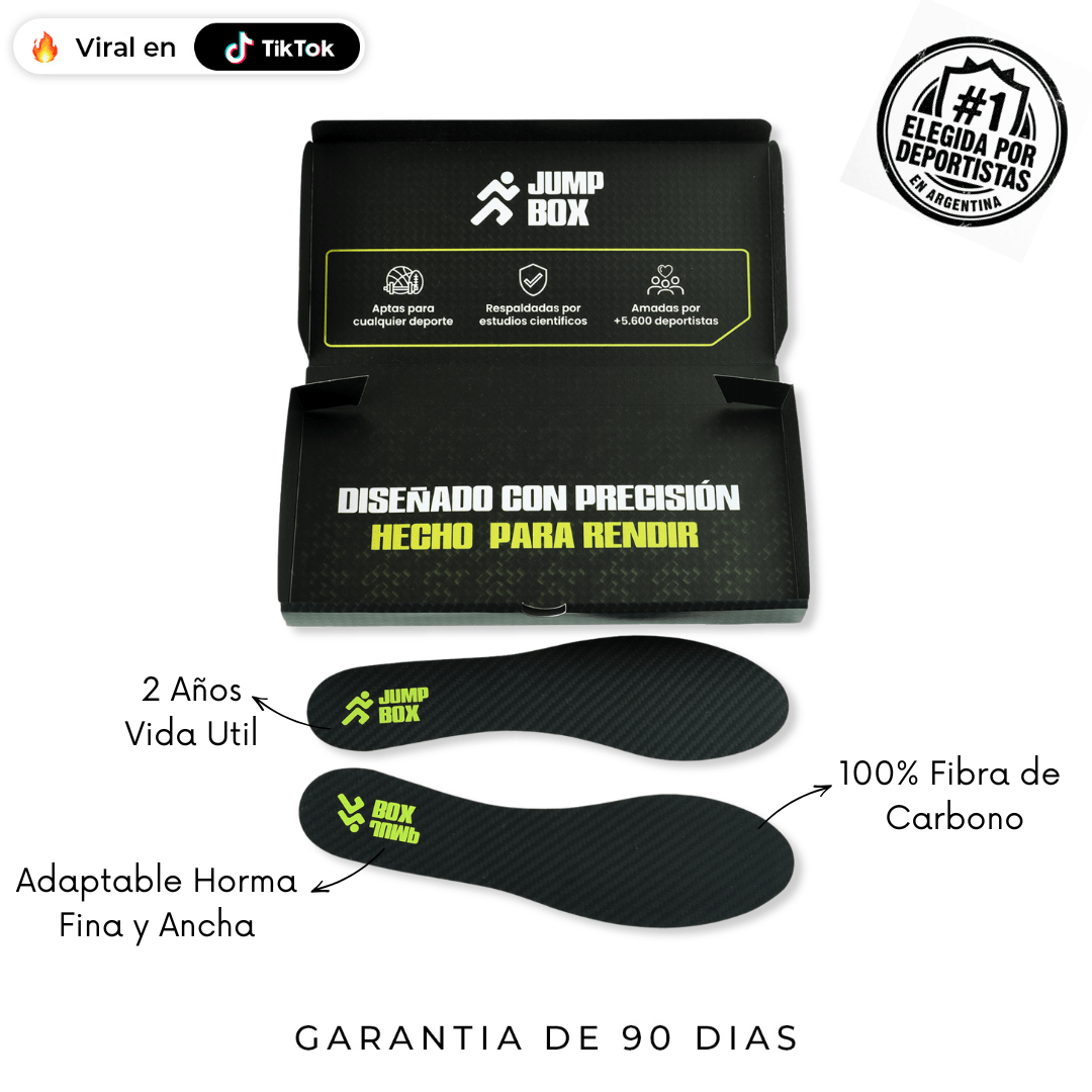 Plantillas 100% Fibra de Carbono para Amantes del Deporte - Nico de Jump Box