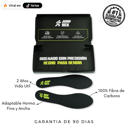 Plantillas 100% Fibra de Carbono para Amantes del Deporte - Nico de Jump Box