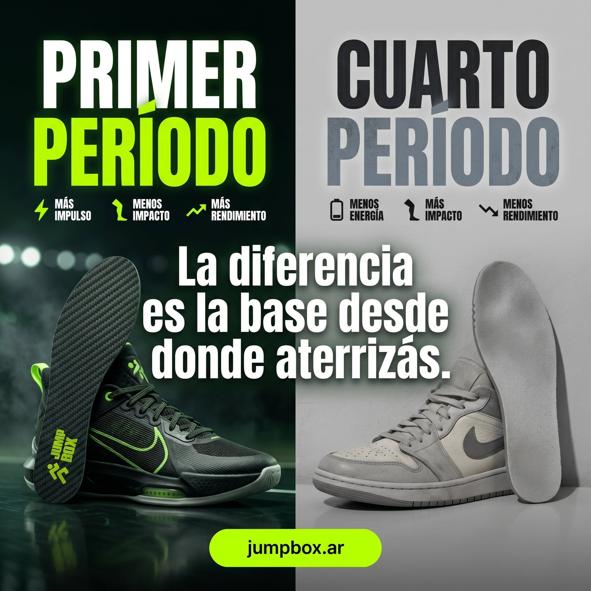 Plantillas de Fibra de Carbono para Amantes del Basquet - Nico de Jump Box