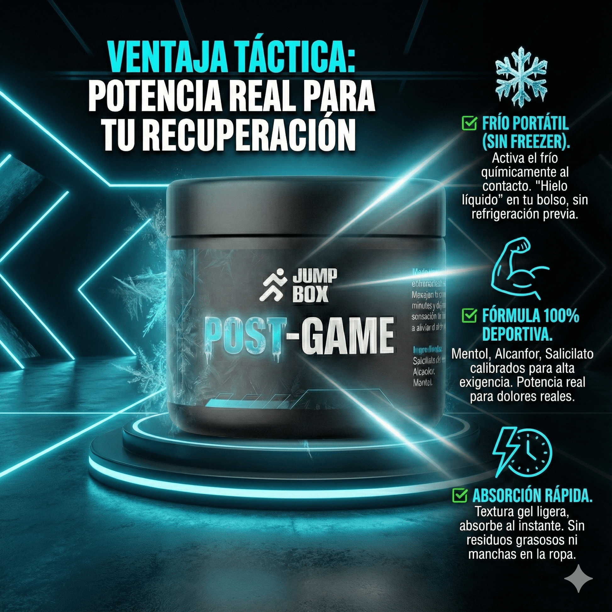 POST-GAME: Gel de Recuperación Muscular - Jump-Box Arg