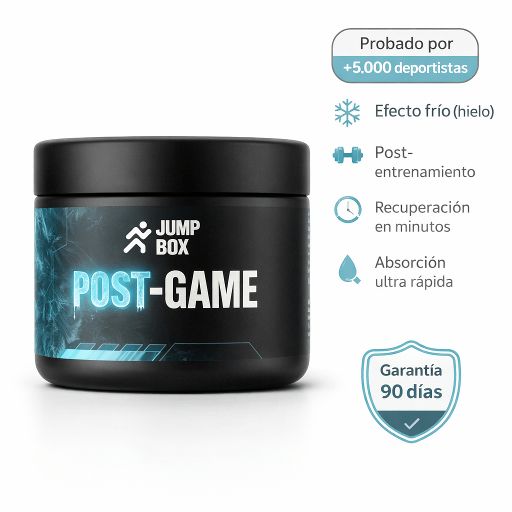 POST - GAME: Gel de Recuperación Muscular - Efecto Frio 50gr - Jump - Box Arg
