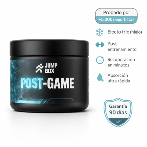POST - GAME: Gel de Recuperación Muscular - Efecto Frio 50gr - Jump - Box Arg