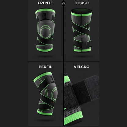 Rodillera Deportiva de Compresión con Doble Velcro Ajustable - Nico de Jump Box