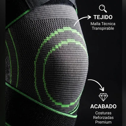 Rodillera Deportiva de Compresión con Doble Velcro Ajustable - Nico de Jump Box