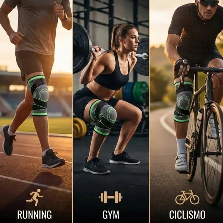 Rodillera Deportiva de Compresión con Doble Velcro Ajustable - Nico de Jump Box