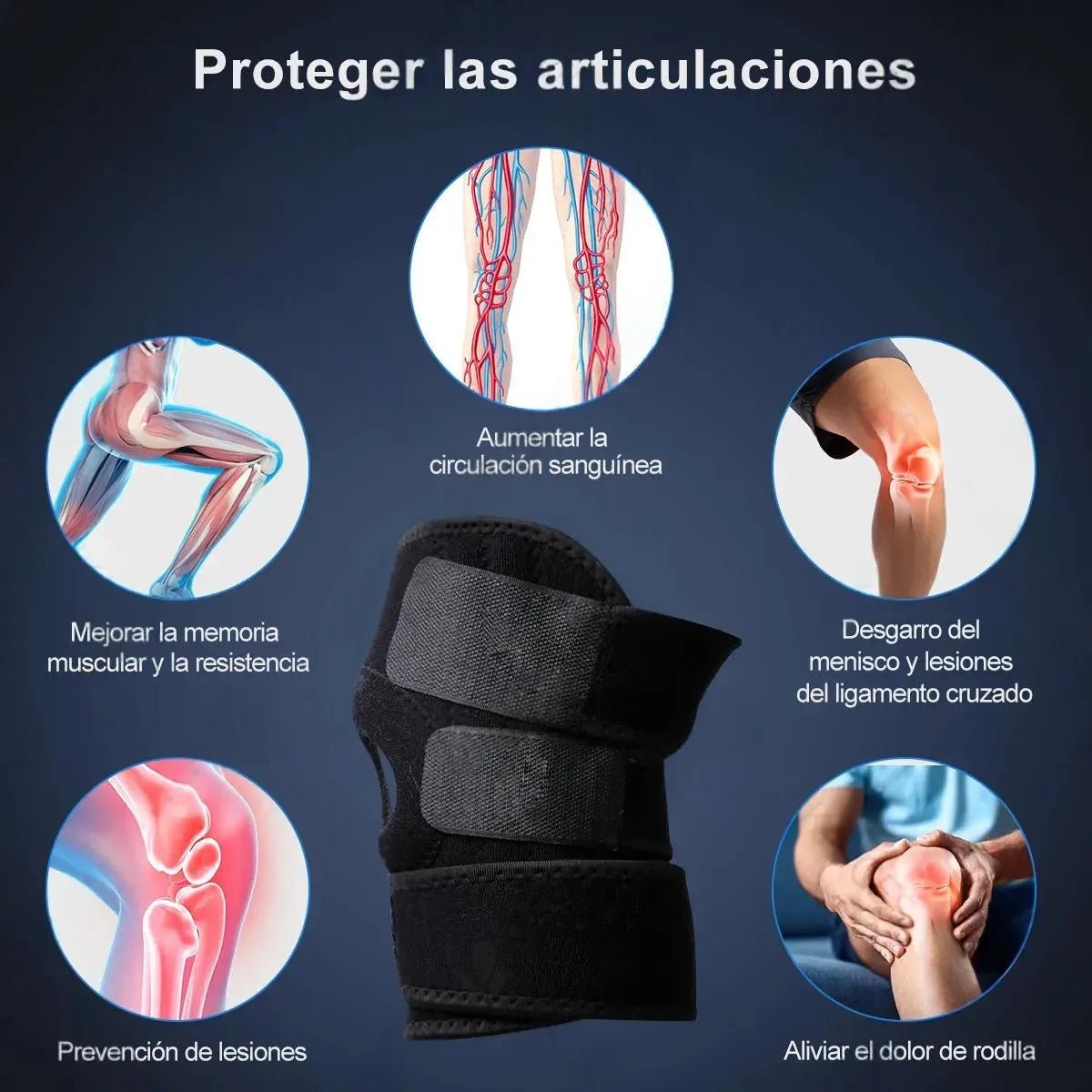 Rodillera Reforzada de Neopreno con Rótula Abierta - Nico de Jump Box