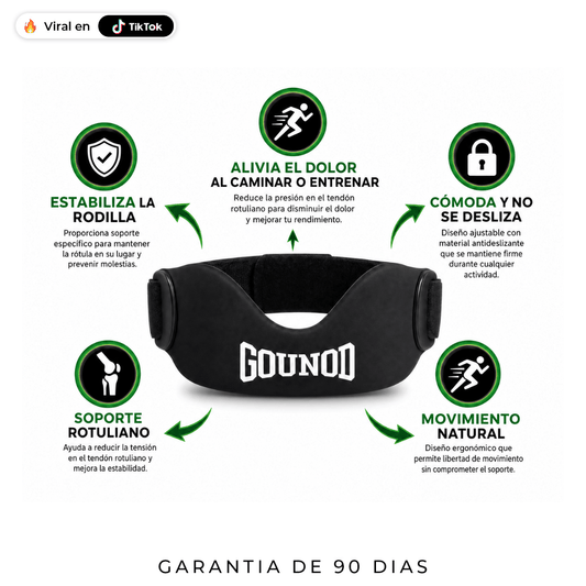 Rodillera Rotuliano Reforzada Deportiva - Jump Box & Gounod - Nico de Jump Box