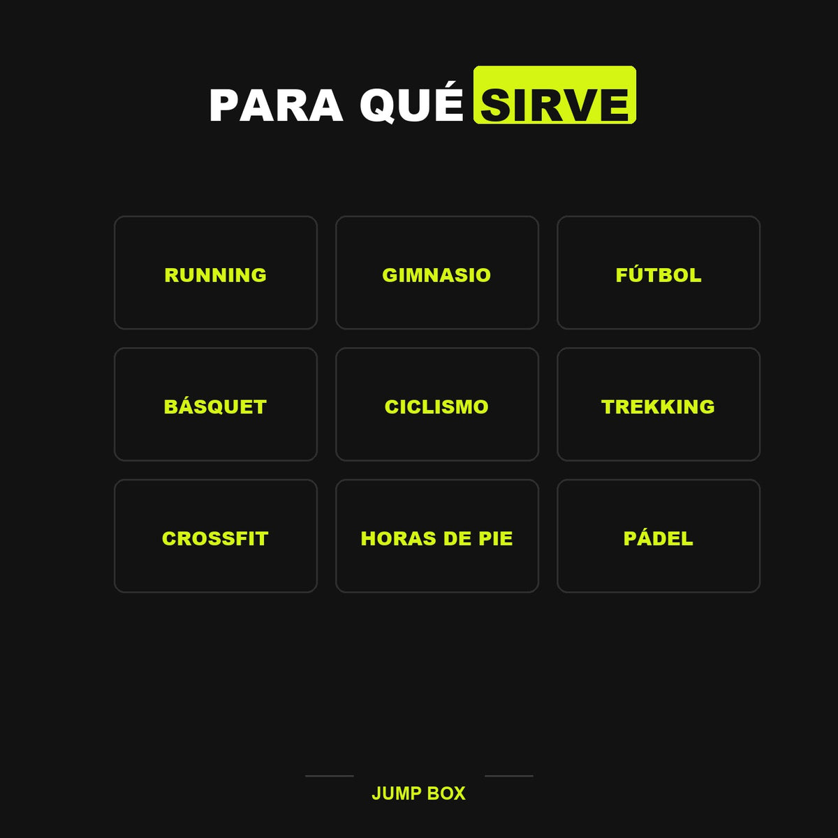 Para que sirve: running, gimnasio, futbol, basquet, ciclismo, trekking, crossfit, horas de pie y padel
