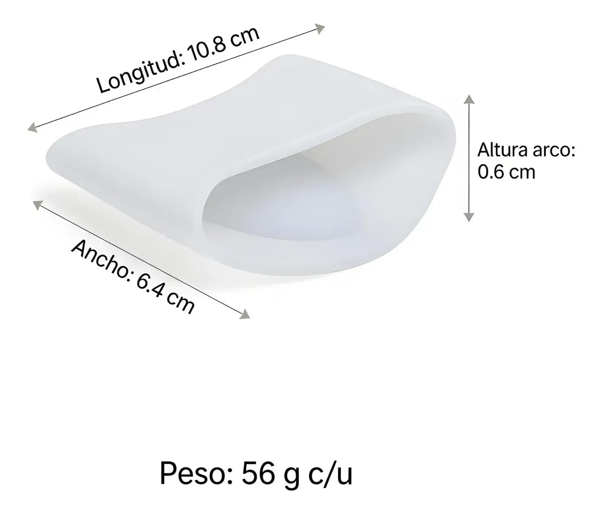 Soporte de Arco Plantar de Silicona · Par · Talle Único - Nico de Jump Box