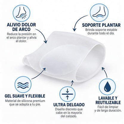 Soporte de Arco Plantar de Silicona · Par · Talle Único - Nico de Jump Box