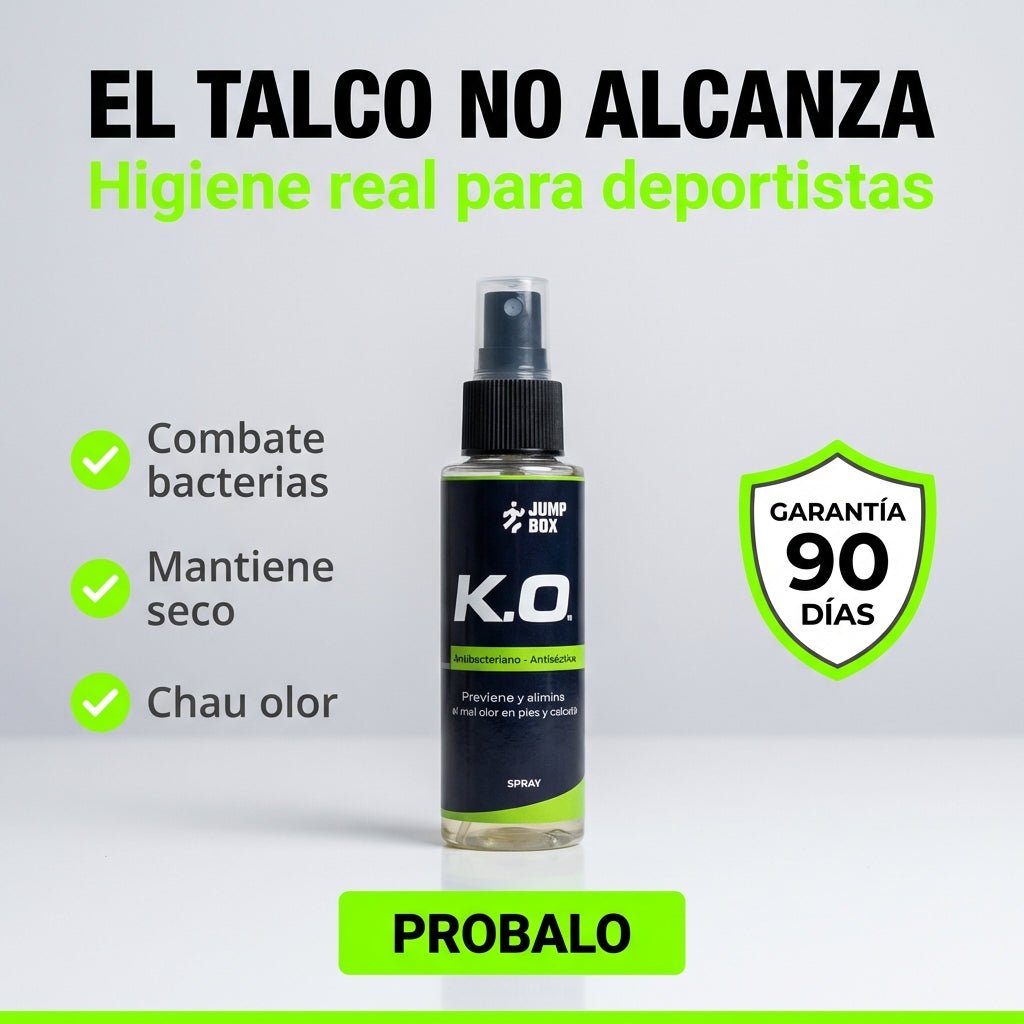 Spray K.O. - Elimina Mal Olor, Bacterias en Pies y Calzado - Jump - Box Arg