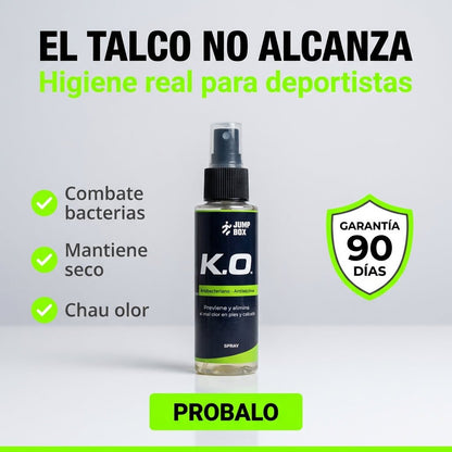 Spray K.O. - Elimina Mal Olor, Bacterias en Pies y Calzado - Jump - Box Arg