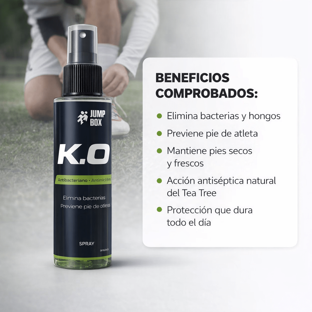 Spray K.O. Tea Tree & Cúrcuma | Elimina Mal Olor y Bacterias en Pies y Calzado - Jump - Box Arg