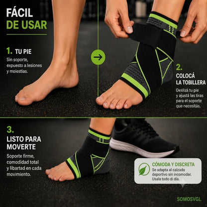 Tobillera Ajustable con Banda Cruzada de Soporte - Nico de Jump Box