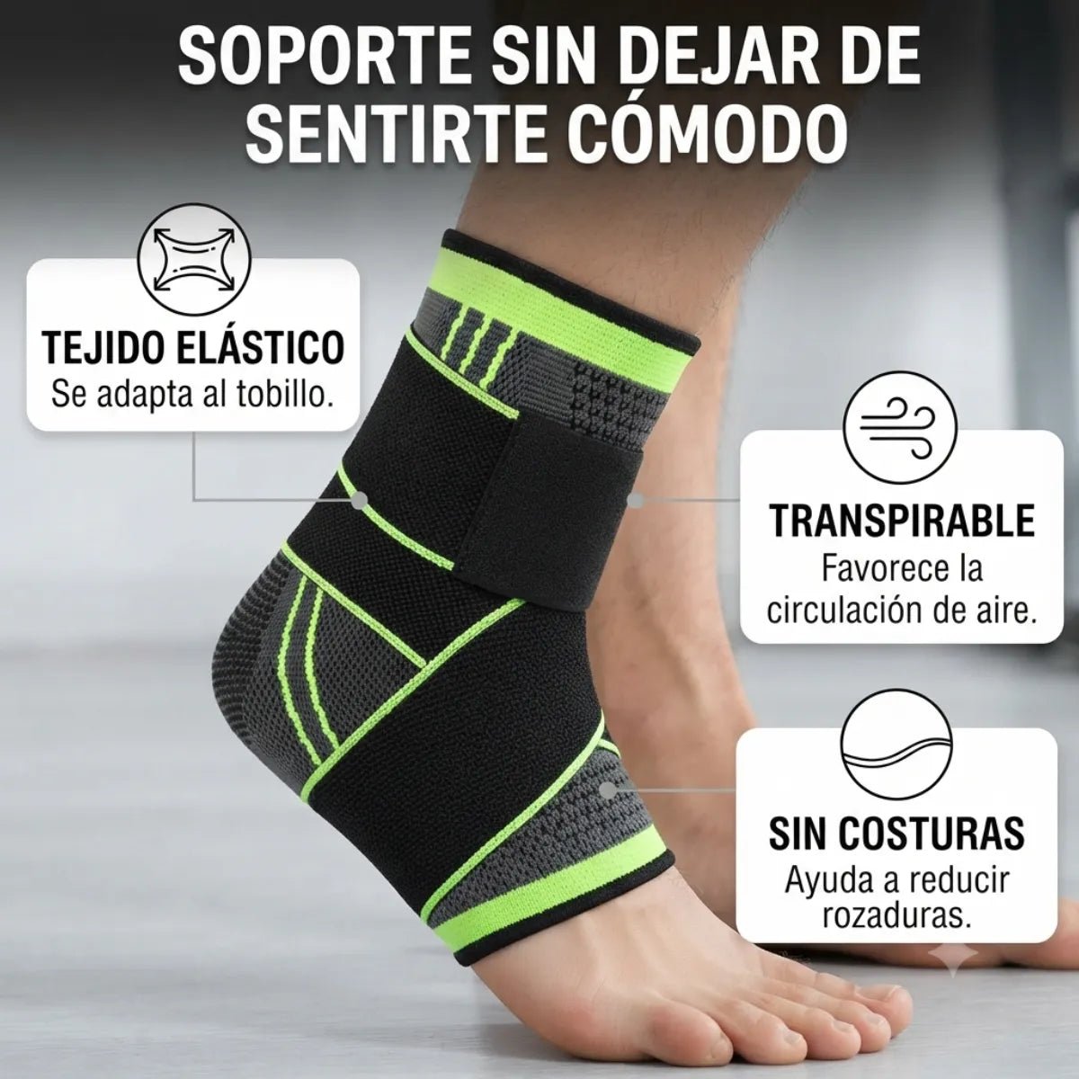 Tobillera Ajustable con Banda Cruzada de Soporte - Nico de Jump Box